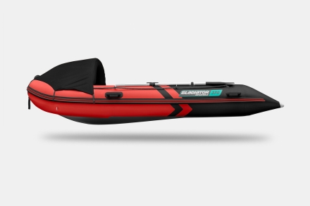 Gladiator C 370 AL ACTIVE Красно-черный моторная лодка ПВХ Алюминиевый пайол оптом, фото 6