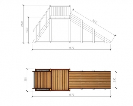 Зимняя деревянная горка “Зима wood”-2 оптом, фото 6