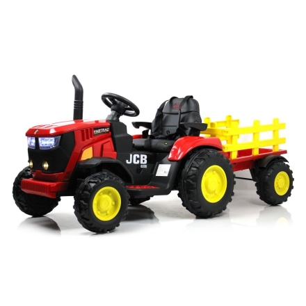 Электромобиль трактор с прицепом JCB 8330 красный оптом, фото 1