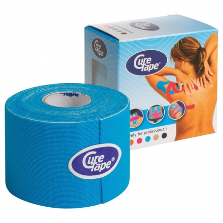 Тейп кинезиологический CureTape Blue, 5 см x 5 м, арт. 160134, голубой оптом, фото 1