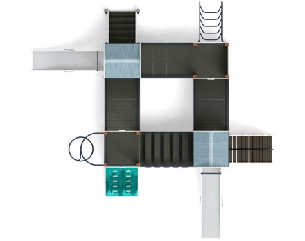 Детская игровая площадка Дворик детства (Тайга) горка Н 1200 ДИК 2.01.4.01-03 оптом, фото 4