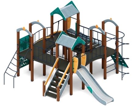 Детская игровая площадка Дворик детства (Тайга) горка Н 1200 ДИК 2.01.4.01-03 оптом, фото 1