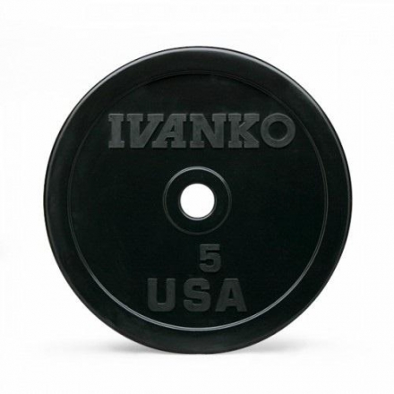 Бампированный обрезиненный диск IVANKO OBP-5KG (5 кг) оптом, фото 1