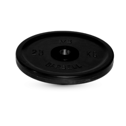 Диск BARBELL Евро-классик обрезиненный черный, 25 кг. оптом, фото 1