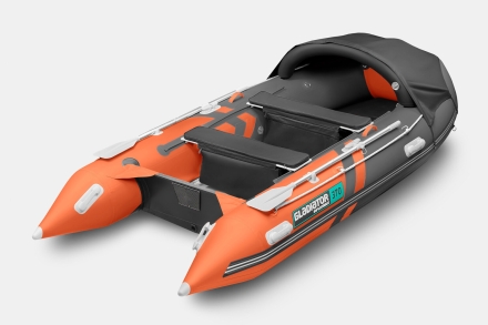 Gladiator C 370 AL ACTIVE Оранжево-темносерый моторная лодка ПВХ Алюминиевый пайол оптом, фото 2
