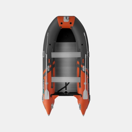 Gladiator C 370 AL ACTIVE Оранжево-темносерый моторная лодка ПВХ Алюминиевый пайол оптом, фото 4