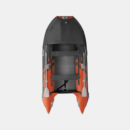 Gladiator C 370 AL ACTIVE Оранжево-темносерый моторная лодка ПВХ Алюминиевый пайол оптом, фото 3