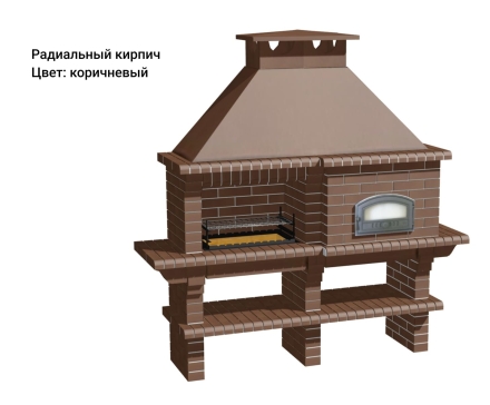 Печь Аристократ 760 Прямоугольный кирпич микс коричневого с желтым оптом, фото 9