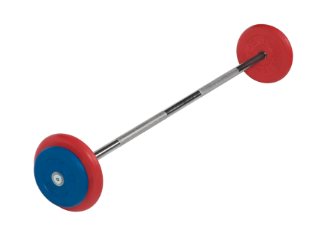 Штанга неразборная &quot;Barbell&quot; с цветными дисками d 25 мм, 20 кг оптом, фото 1