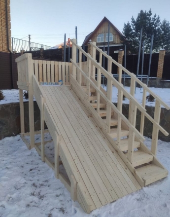 Зимняя деревянная горка “Зима wood” -3 оптом, фото 6