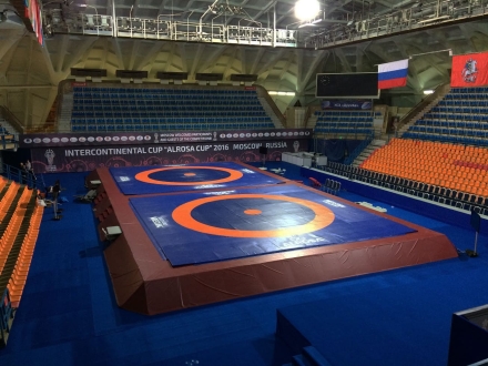 Помост для борьбы на три ковра 41,5х15,5х0,8 м СТ-180 оптом, фото 2