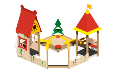 Песочный дворик Белоснежка ПС-31 без горки для детской площадки оптом, фото 1