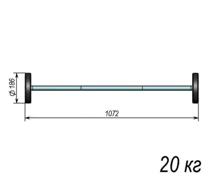 Штанга тренировочная 20кг ST580-20  оптом, фото 1