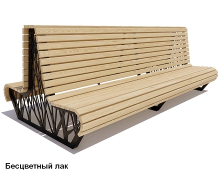 Скамейка уличная Ессентуки, Сосна 1,8 м оптом, фото 2