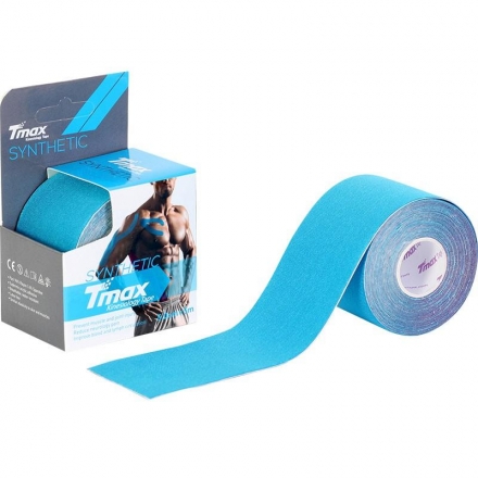 Тейп кинезиологический Tmax Synthetic Blue (5 см x 5 м), арт. 423327, голубой оптом, фото 1