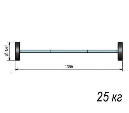 Штанга тренировочная 25кг ST580-25  оптом, фото 1