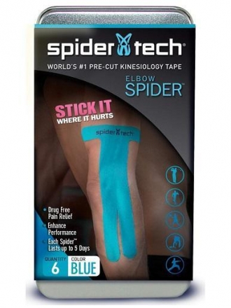 Тейп преднарезанный для локтя SpiderTech, 6 шт. оптом, фото 1