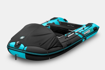 Gladiator C 370 AL ACTIVE Черно-бирюзовый моторная лодка ПВХ Алюминиевый пайол оптом, фото 1
