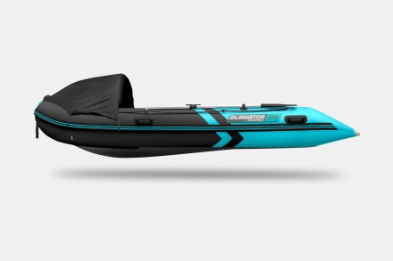 Gladiator C 370 AL ACTIVE Черно-бирюзовый моторная лодка ПВХ Алюминиевый пайол оптом, фото 3