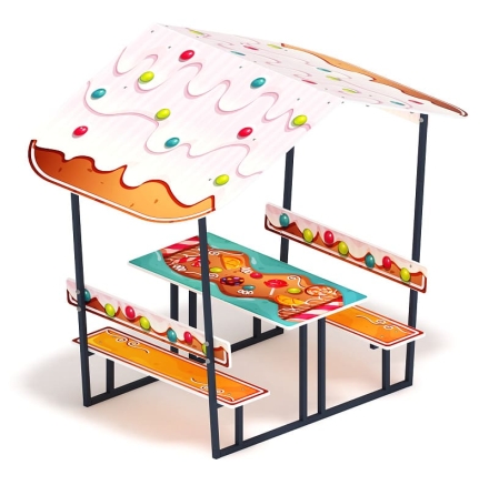 Столик детский с навесом (пряник) - МФ 31.01.08-06 оптом, фото 2