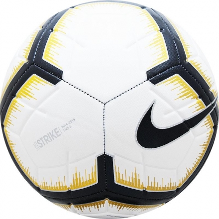 Мяч футбольный любительский &quot;NIKE Strike&quot;, р.5, бело-черно-золотистый  оптом, фото 1
