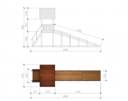Зимняя деревянная горка “Зима wood”-5 оптом, фото 6