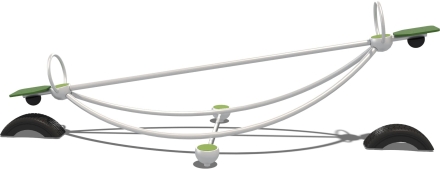 Качели-балансир Лодочка Papercut КЧ002.00.1 для детской уличной площадки оптом, фото 3