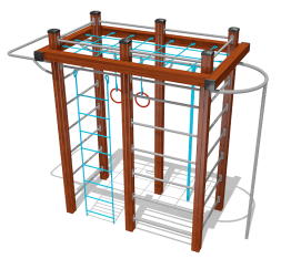 Спортивный комплекс ВСТ 8051 для уличной площадки, фото 1 Спортивный комплекс ВСТ 8051 для уличной площадки, фото 1