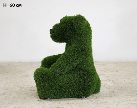 Топиари Медвежонок сидящий, h=60см - газон Deluxe оптом, фото 3