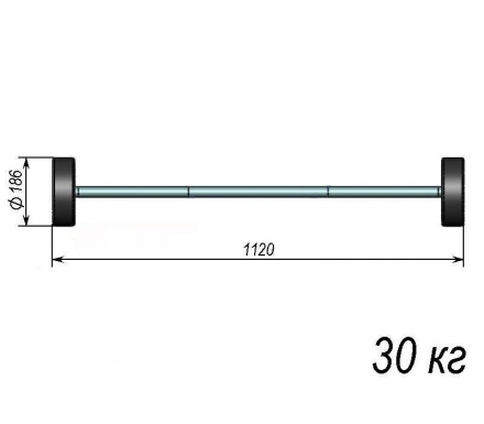 Штанга тренировочная 30кг ST580-30  оптом, фото 1