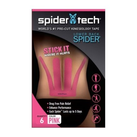 Тейп преднарезанный для нижней части спины SpiderTech, 6 шт. оптом, фото 1