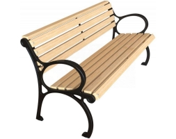 Скамейка чугунная Сеттльмент 3,0 м (3 опоры), фото 1