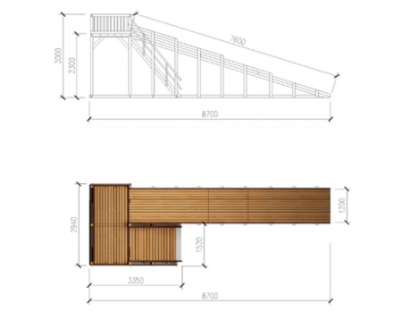Зимняя деревянная горка “Зима wood”-6 оптом, фото 6