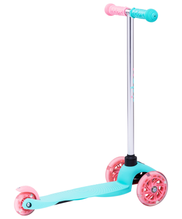 Самокат 3-колесный Zippy 3D, 120/80 мм, мятный оптом, фото 2