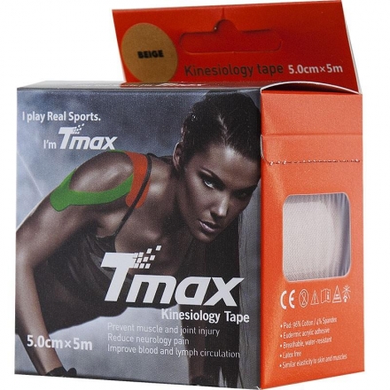 Тейп кинезиологический Tmax Extra Sticky Biege (5 см x 5 м), арт. 423112, телесный оптом, фото 2