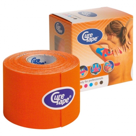 Тейп кинезиологический CureTape Orange, 5 см x 5 м, арт. 160196, оранжевый оптом, фото 1