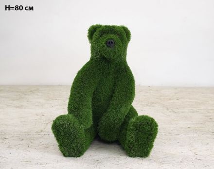 Топиари Медвежонок сидящий, h=80см - газон Deluxe оптом, фото 1