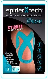 Тейп преднарезанный для колена SpiderTech, 6 шт. оптом, фото 2