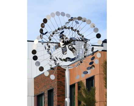 Скульптура из нержавеющей стали Бриз Стандартный размер, 8-гранное конусовидное основание из нержавеющей стали оптом, фото 3