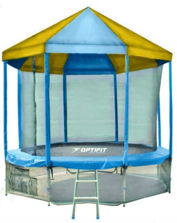 Батут OPTIFIT Like Blue 14ft 4,27 м с сине-желтой крышей оптом, фото 1