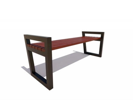 Скамейка садовая Муром без спинки, Лиственница 0,6 м оптом, фото 3