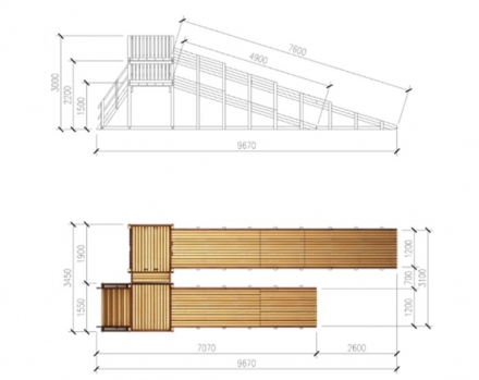 Зимняя деревянная горка &quot;Зима Wood&quot;-7 оптом, фото 6