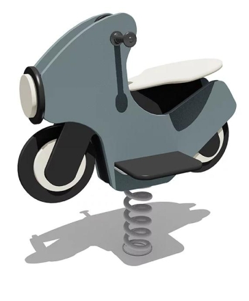 Качалка Мотоцикл ВСТ 5755 на 1 пружине для детской площадки оптом, фото 1