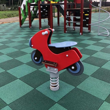 Качалка Мотоцикл ВСТ 5755 на 1 пружине для детской площадки оптом, фото 3