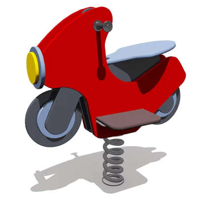 Качалка Мотоцикл ВСТ 5755 на 1 пружине для детской площадки оптом, фото 2