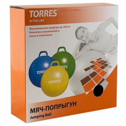 Мяч-попрыгун &quot;TORRES&quot;, с ручкой, диам. 45 см, мяч для тренировок оптом, фото 2