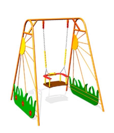 Детские качели Луг К007 c креслом К045 для игровых площадок оптом, фото 1