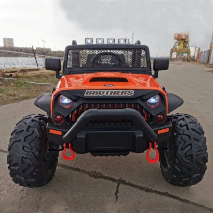 Электромобиль Jeep Wrangler JC666 оранжевый оптом, фото 2