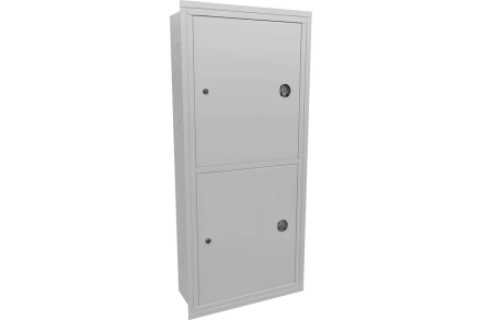 Шкаф пожарный Балтика-01 встроенный ШП-К-320-21 ВЗБ (2ПК) ЗМ 1300x540x230 белый 016-4312 оптом, фото 1