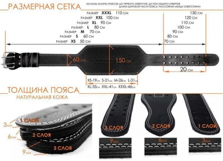 Пояс атлетический 60/150 мм, пряжка, двухслойный Onhillsport оптом, фото 6